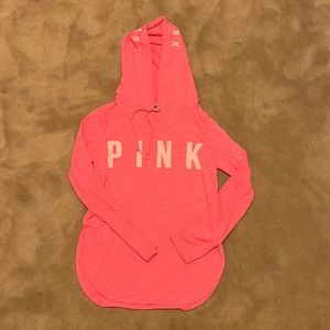 Pink light weight hoodie, size XS